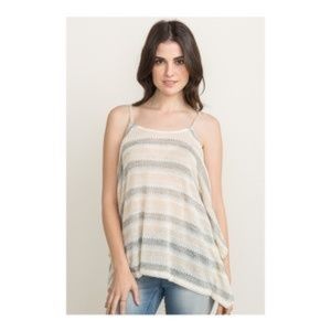 Mystree Ruffle Fabric Mix Top